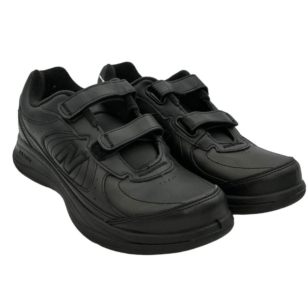NIB Mens New Balance MW577VK Hook and Loop Walking Shoe Black Size 10D